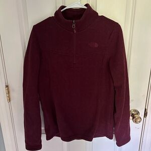 Maroon North Face quarter zip